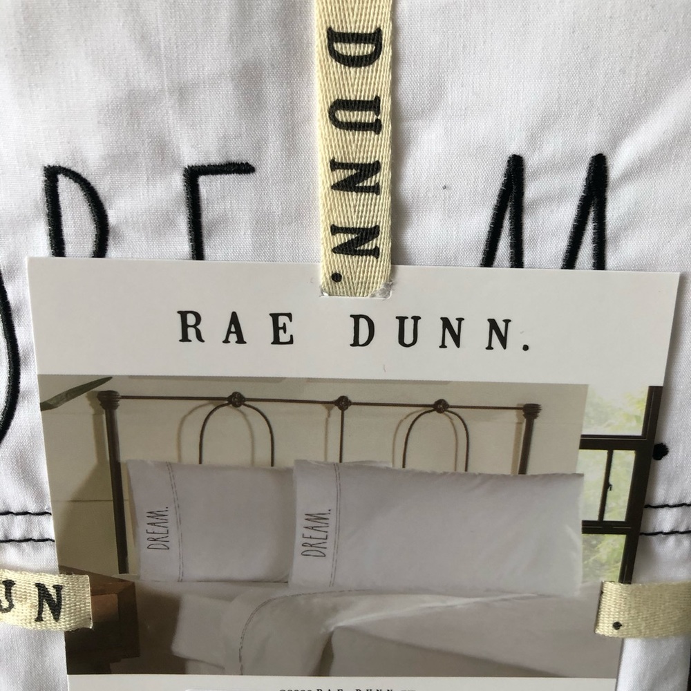 Rae Dunn DREAM Embroidered Pillowcases Set Of 2 - Picture 3 of 3